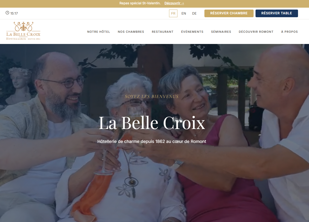 Exemple de site restaurant